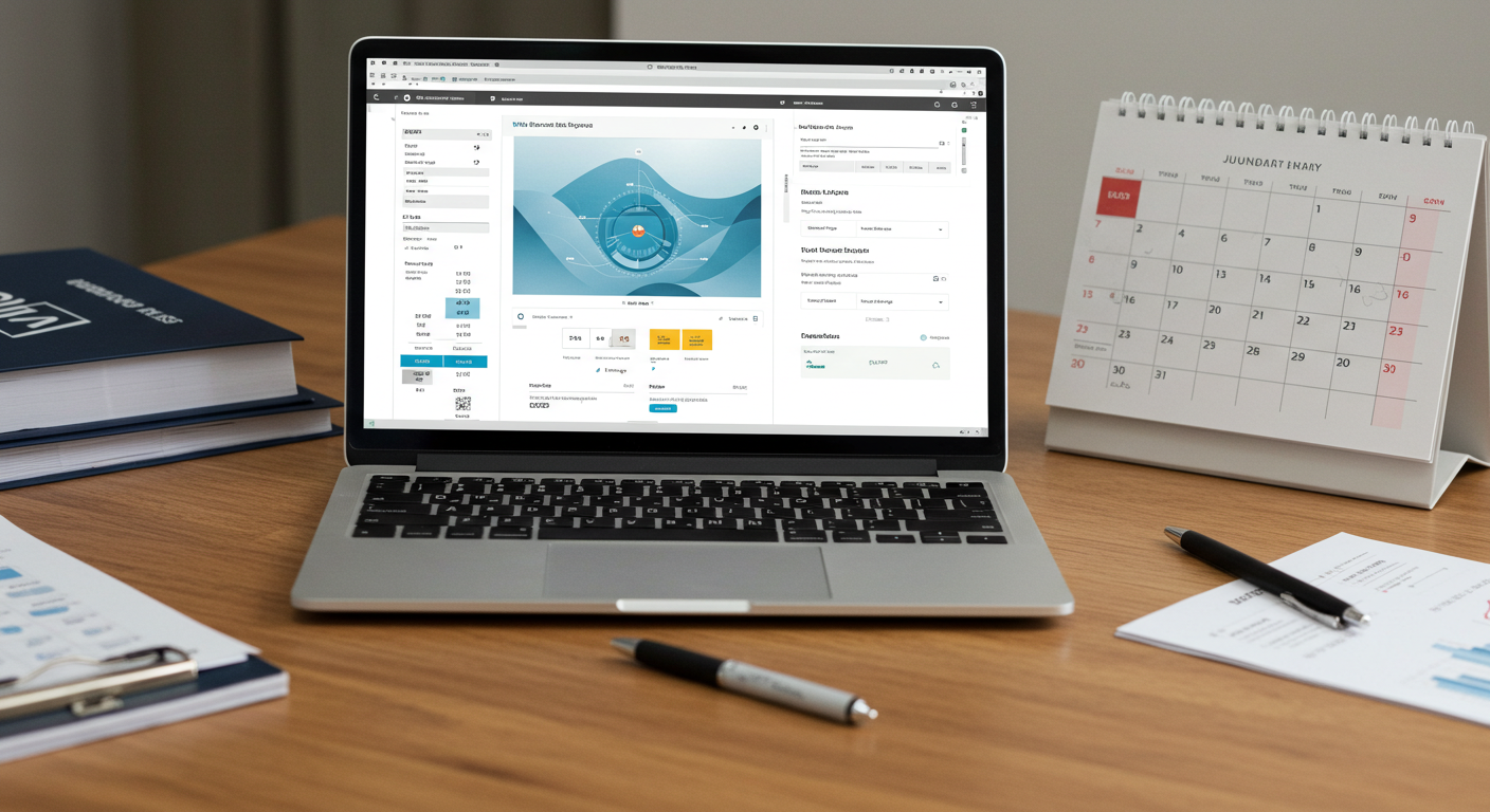 A polished digital business proposal open on a laptop